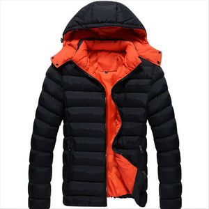 OEM Puffer chaquetas de manga larga negro personalizado bordado logotipo al por mayor Unisex ropa deportiva chaquetas Flexible inferior invierno prendas de vestir - Product Image 6