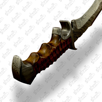 Wunderschönes, handgefertigtes Damaststahl-Drop-Point-Messer, 15 Zoll, Jagd-, Überlebens- und Camping-Bowiemesser mit geschmiedetem Palisandergriff, OEM