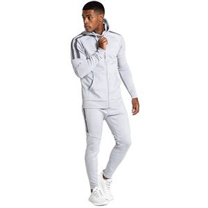 Ensemble de survêtement de jogging décontracté pour homme d'hiver, à capuche, respirant, à fermeture éclair intégrale, manches longues, vêtements de sport, logo personnalisé imprimé, polaire - Product Image 1