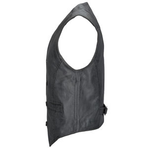 Gilet en cuir de moto léger de haute qualité pour hommes Logo personnalisé Gilet en cuir véritable véritable à vendre - Product Image 2