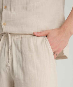 Ensemble polo et short d'été pour homme de haute qualité, en coton, tricoté, texturé, respirant, 2 pièces assorties - Product Image 5