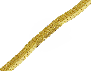 Trendy Iced Out Yellow Gold Plated en plata de ley 925 Round Cut Moissanite Diamond Classic Bracelet para hombres y mujeres - Product Image 4