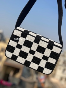 Seed Beads Embroidery Shoulder Bags Handmade Craft Purse <b>Boho</b> Style <b>Handbags</b> With Colorful Seed Beads by MD HANDICRAFTS - Product Image 3