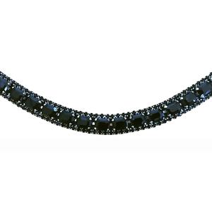 Horse Browbands Large Diamond Crystal Bling Horse Browbands Hecho en cuero genuino - Product Image 3