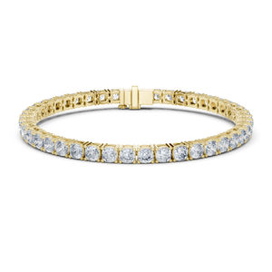 14K Yellow <b>Gold</b> Cushion Lab-Grown Diamond Bridal <b>Bracelet</b> for Women Luxury Certified Wedding Anniversary Gift Elegant - Product Image 1