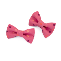 Noeud papillon rose foncé pour chien, accessoire en coton fait à la main pour animaux de compagnie, attache à boucle et crochet réglable, noeud papillon pour chiens