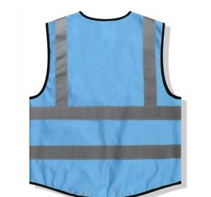 Chaleco de seguridad para hombre de poliéster 100% al por mayor, ropa exterior informal de verano con múltiples bolsillos y logotipo personalizado de alta visibilidad - Product Image 4