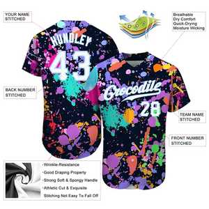 ODM Custom Printed 100% Polyester Breathable Quick Dry Plus Size <b>Baseball</b> Jersey Custom Team Name 3D Design Mandarin Collar for - Product Image 2