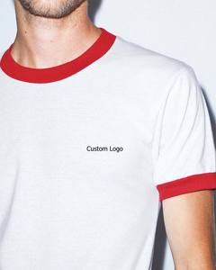 T-shirt en coton peigné Airlume, col et poignets contrastés, ourlet double aiguille, t-shirt en coton peigné - Product Image 2