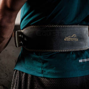 Cinturón de gimnasio de cuero de vaca personalizable de alta calidad Cierre de hebilla antideslizante para entrenamiento y entrenamiento de levantamiento de pesas - Product Image 5