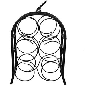 Support de stockage de bouteilles en métal de haute qualité, armoire de stockage de bouteilles de raisin 12 avec support de boissons non alcoolisées de supermarché noir - Product Image 2