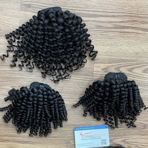 Extensiones de Cabello Humano Vietnamita con Vapor, Doble Trama, Rizado al Vapor, Color Negro - Product Image 6