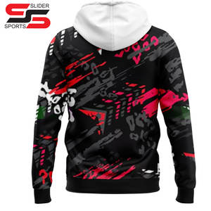 Venta al por mayor personalizado hombres mujeres 100% poliéster sublimación sudaderas con capucha en blanco para la sublimación impresión sudaderas con capucha de gran tamaño para Unisex - Product Image 2