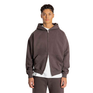 Vestes polaires zippées sur mesure avec sweats à capuche sweat à capuche zippé uni unisexe - Product Image 2