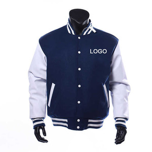 Veste d'université réversible à logo personnalisé pour hommes et femmes Nouvelle veste de baseball en cuir avec broderie à la mode et rembourrage en coton - Product Image 2