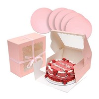 Prix pas cher 30X30X15 cm mariage carré rose emballage gâteau Ande boulangerie boîtes pour deviner