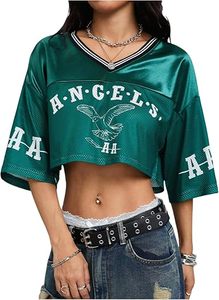 Camisetas personalizadas de uniforme de fútbol americano para mujer, camisetas cortas transpirables de verano que absorben la humedad, ropa deportiva de manga corta, Jersey - Product Image 6