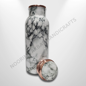 Modern 750ml <b>Metal</b> Pure Copper <b>Water</b> <b>Bottle</b> High-Quality Enamel Print Eco-Friendly Corrosion-Resistant Design - Product Image 1