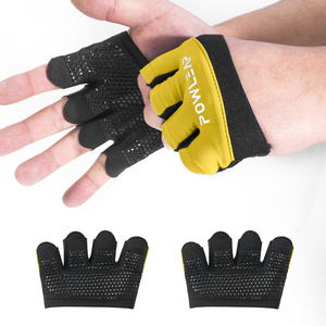 Guantes de fitness de cuatro dedos personalizados, guantes de entrenamiento <span class=keywords><strong>WOD</strong></span>, guantes de entrenamiento de medio dedo, barra de Palma antideslizante para yoga - Product Image 6