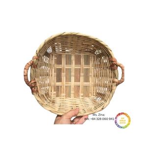 Cesta de Bambú al por Mayor, Tejida a Mano con Material Natural para Almacenamiento y Decoración - Product Image 3