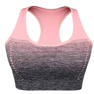 Sujetador deportivo reversible transpirable de talla grande para mujer 2025 con logotipo frontal, ropa de entrenamiento sin costuras de alto soporte para Fitness - Product Image 5