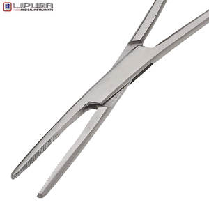 คีมคีลลี่แบบโค้งและตรง 2 ชิ้น ขนาด 8 นิ้ว ทำจากสแตนเลสสตีล พร้อมระบบล็อคแบบแมนนวล สำหรับการผ่าตัดและใช้ทางการแพทย์ - Product Image 4