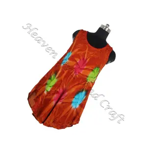 2023 nuove donne di arrivo vendita calda estate Beach Wear Dress Party Full Length Summer Dress per le donne Tie Dye Boho Gypsy Rayon Dress