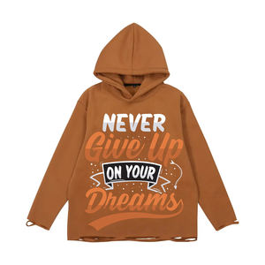 Sudadera con capucha de manga larga para hombre fabricante de Pakistán, ropa de calle con dobladillo crudo, sudaderas con capucha con diseño serigrafiado - Product Image 1