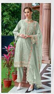 Nouvelle tenue pakistanaise en georgette lourde avec broderie pour la vente en gros - Product Image 3