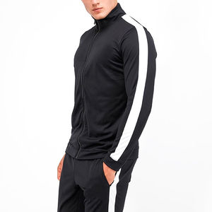 Chándal de gimnasio negro de moda personalizado para hombre, ropa deportiva de secado rápido para hombre, chándales deportivos en blanco de dos piezas, transpirables para hombre - Product Image 4
