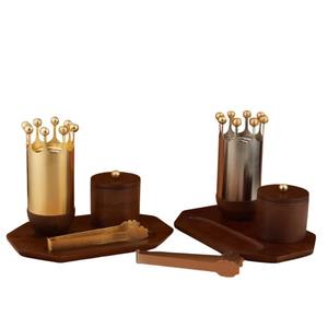 Quemador de Incienso Ecológico Dorado, Moderno Soporte de Metal para Bakhoor, Diseño Elegante con Base de Madera, Personalizado para Hogar u Oficina, Incienso Indio - Product Image 4