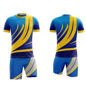 Trainings-En Sportkleding Voetbaluniformen Op Maat Gemaakt Logo Voetbalshirt En Shirts Sets Nieuw Model Nieuwste Printen Volwassenen 20 Sets