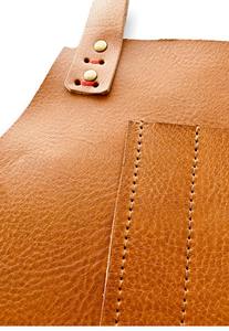 <b>Leather</b> Logo High Quality Adult Size Adjustable Fashion Cross Back <b>Apron</b> With Pockets LPN-0098 - Product Image 4