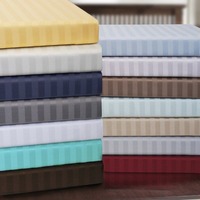 Parure de draps en coton brossé doux 100% coton, 300 fils, couleur unie, pour la maison et l'hôtel, doux pour la peau, respirant, 4 pièces, qualité supérieure