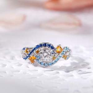 ชุดเครื่องประดับแต่งงานเงินแท้ทรงกลมเจียระไนลายดาวเจลิยา สตาร์รี่ ไนท์ - Product Image 6