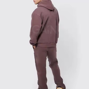 Nouvel Arrivage Survêtements d'hiver pour hommes à capuche, couleur unie, respirants, effet vieilli, taille élastique, vente en gros, faible MOQ - Product Image 2