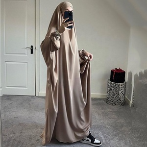 Vestido largo holgado con capucha para mujer, ropa Abaya para rezar, Jilbab musulmán, Abayas, Dubai, Turquía - Product Image 3