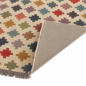 Handmade Wool Jute Kilim Rug Low Pile Flatweave Eco-Friendly Waterproof Geometric Tribal <b>Carpet</b> Custom Size Exercise Camping - Product Image 4
