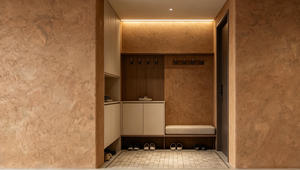 Dalles de <span class=keywords><strong>carrelage</strong></span> souples marron grand format Wharton Commercial pour chambre à coucher, rénovation d'hôtel et d'appartement, panneau mural, revêtement en pierre flexible - Product Image 2