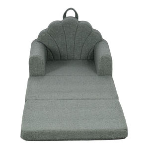 โซฟาเบดเด็กแบบพับได้ 2-in-1 รูปตุ๊กตาหมีและโฟม สำหรับเด็กอายุ 1-3 ปี เก้าอี้เด็กนุ่มแบบพลิกได้ เก้าอี้โซฟาเด็กแบบโฟม - Product Image 5