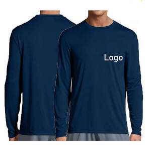 T-shirt de compression ajusté à manches longues pour hommes OEM Gym 95% coton 5% élasthanne Athletic Camiseta Wear - Product Image 5