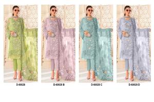 Nuevo traje paquistaní Georgette bordado con trabajo hecho a mano cosido Santoon inferior con bordado de organza Dupatta - Product Image 5