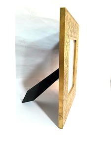 Handcrafted <b>Gold</b> Floral Engraved Metal <b>Frame</b> Stylish Classic Design Perfect for Elegant Home Decor or Special Occasions - Product Image 5