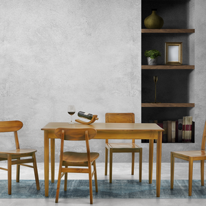 Juego de mesa de comedor de madera de teca moderno y elegante para restaurante y comedor - Product Image 2