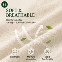Tissu en mélange viscose et lin teint en fil, tissé en rayonne et lin, personnalisé OEM, pour la confection de vêtements, approvisionnement en gros pour marques.