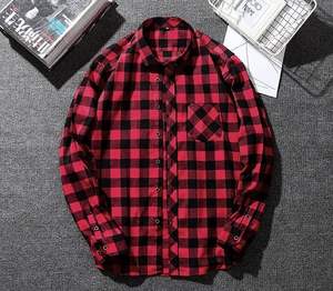 Nouveau décontracté flanelle chemise manches longues automne tricoté Logo imprimé chemises haute demande et prix de gros personnalisé - Product Image 3