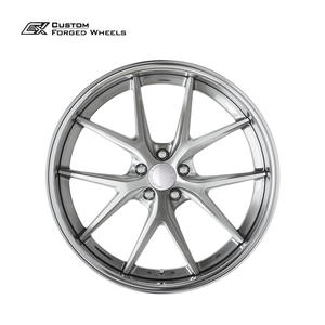 Juego de 2 Ruedas Forjadas con Borde Escalonado Inverso de 20, 21 y 22 Pulgadas, 5x112, 5x120, Color Plata Mate, Cinco Radios, para BMW, <span class=keywords><strong>Audi</strong></span>, Mercedes - Product Image 4