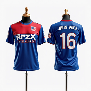 เสื้อเจอร์ซีย์เล่นกีฬาสำหรับผู้ชายเสื้อซอฟต์บอลระบายอากาศได้เสื้อเจอร์ซีย์พิมพ์ลายขนาดใหญ่พิเศษ - Product Image 3