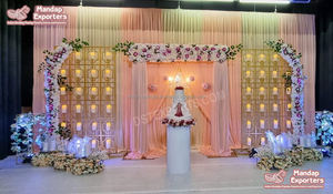 Islamic Nikah Stage Candle Light Metal <b>Stands</b> English Wedding Stage Candle Wall Panels Wedding Stage Candle <b>Stand</b> <b>Backdrops</b> USA - Product Image 6