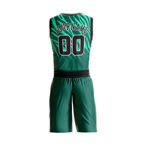 Conjunto de Uniforme de Baloncesto Sublimado de Alta Calidad, Jersey sin Mangas con Cuello Redondo y Pantalones Cortos, Uniforme de Baloncesto Personalizado - Product Image 2
